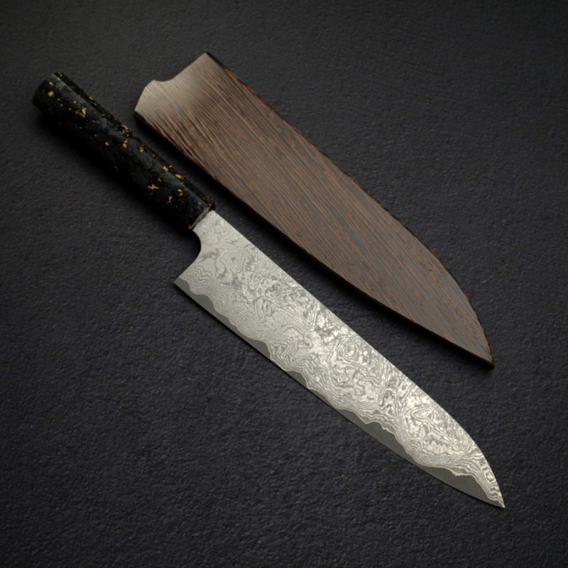 初心 x 二唐 VG XEOS 黑染 大馬士革 牛刀 240mm w/ 刀鞘