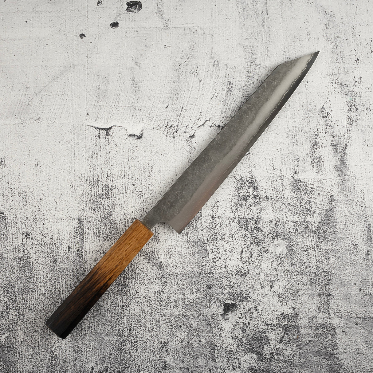 Matsubara Blue 2 K-tip Sujihiki 240mm Nashiji Burnt Kashi