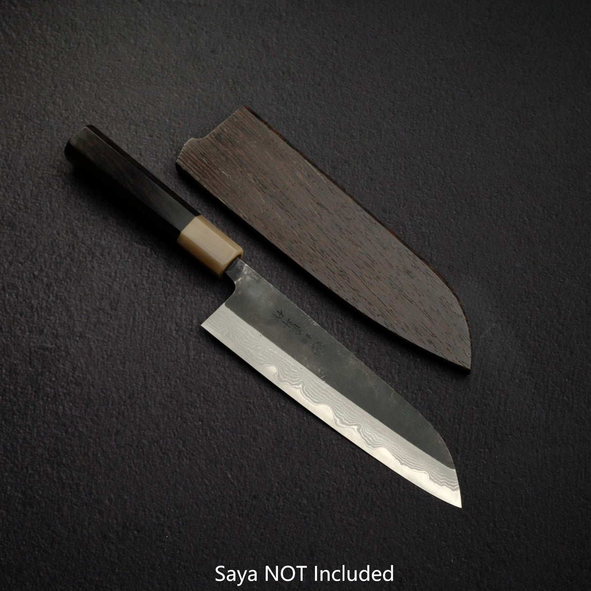 Naoto 青鋼一號 大馬士革 黑打 三德刀 180mm