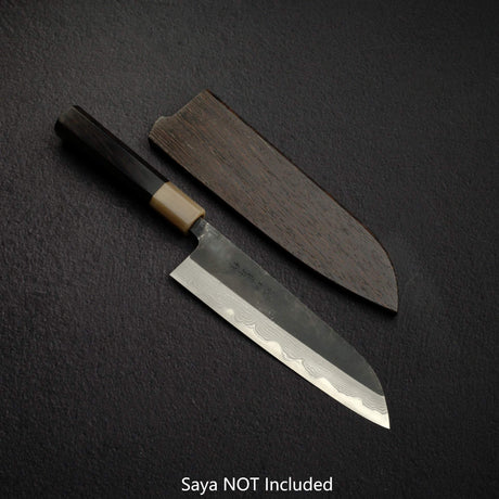 Naoto 青鋼一號 大馬士革 黑打 三德刀 180mm