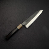 Naoto 青鋼一號 大馬士革 黑打 三德刀 180mm