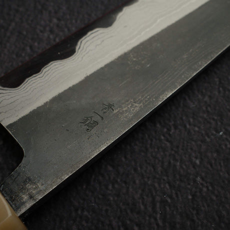 Naoto 青鋼一號 大馬士革 黑打 三德刀 180mm