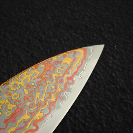 初心 孔雀 V-Toku-2 牛刀 240mm Rainbow 大馬士革 Finish Purple