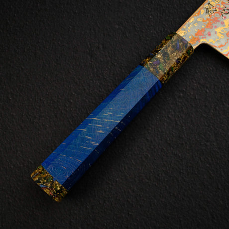 初心 孔雀 V-Toku-2 牛刀 240mm Rainbow 大馬士革 Finish Purple