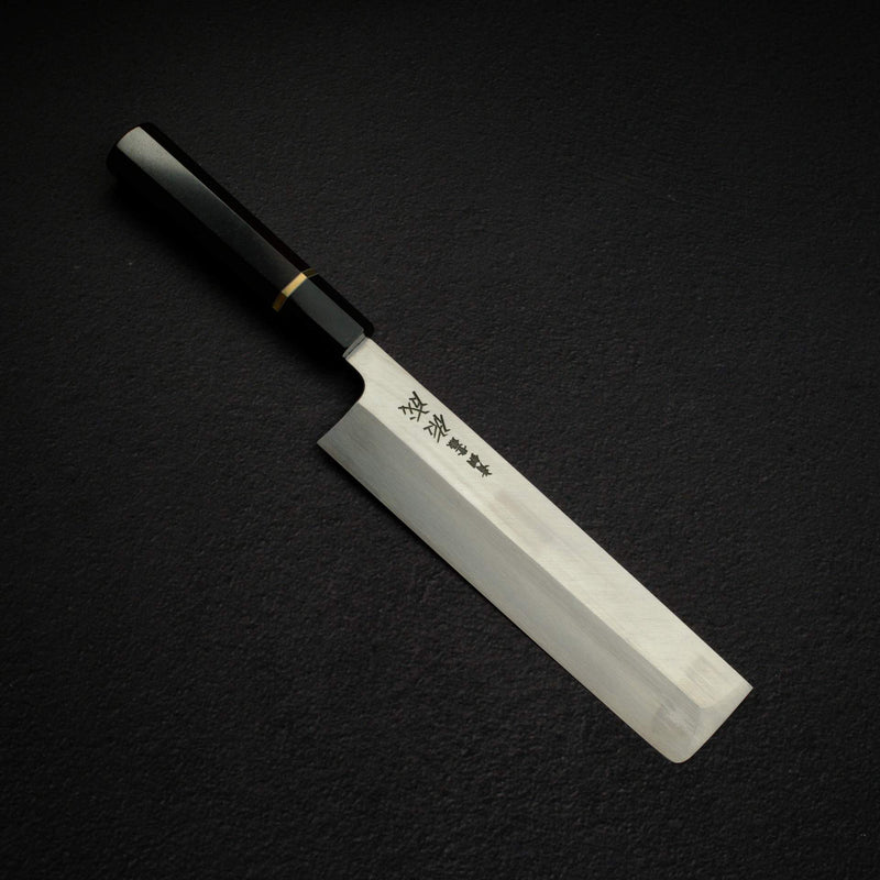 佑成 青鋼二號 關東 薄刃 210mm, 黑檀木 Spacer Handle