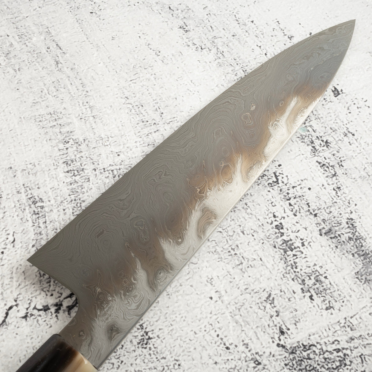 Exotic: Shoichi Hashimoto (橋本庄市) Chihaya (ちはやふる・千早)  Blue / White Coreless Gyuto 210mm