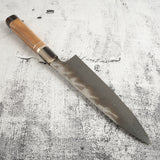 Exotic: Shoichi Hashimoto (橋本庄市) Chihaya (ちはやふる・千早)  Blue / White Coreless Gyuto 210mm