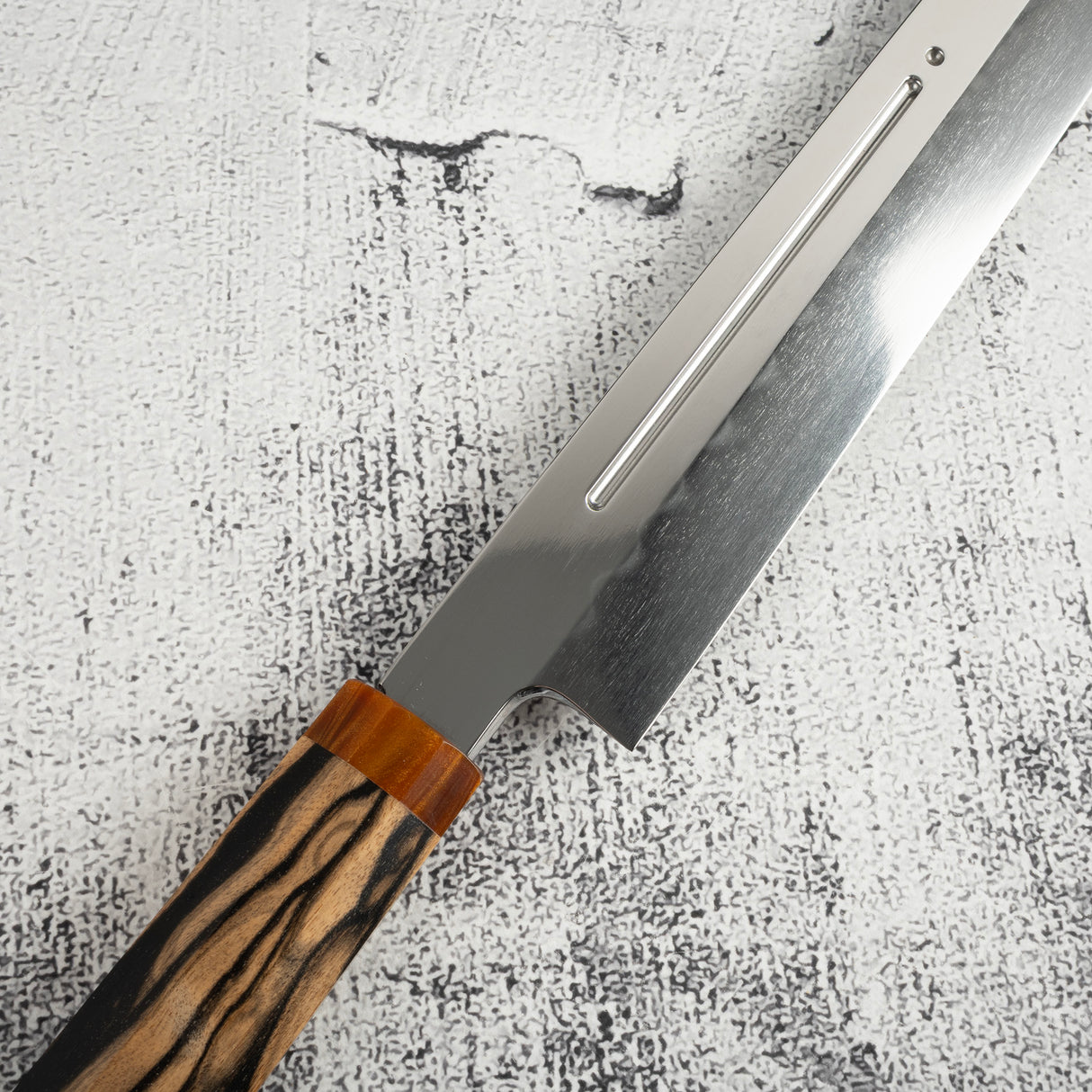 珍稀：池田義一 Blue #1 水本燒K型柳刃300mm 血槽 Pau Rosa套裝