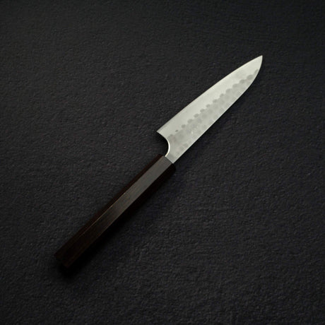 安立 青鋼二號 鎚目 小刀 120mm 黑檀木把手