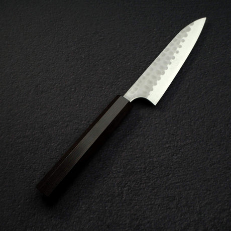 安立 青鋼二號 鎚目 小刀 120mm 黑檀木把手