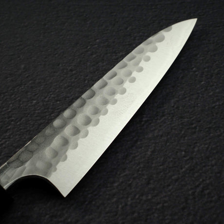 安立 青鋼二號 鎚目 小刀 120mm 黑檀木把手