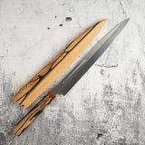 珍稀：池田義一 Blue #1 水本燒K型柳刃300mm 血槽 Pau Rosa套裝