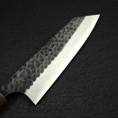 昌景 Koishi AS 文化刀 175mm, 超級青鋼 黑打 鎚目 Knives and Stones 岩刃社 Hearted-shaped 鐵木 Handle