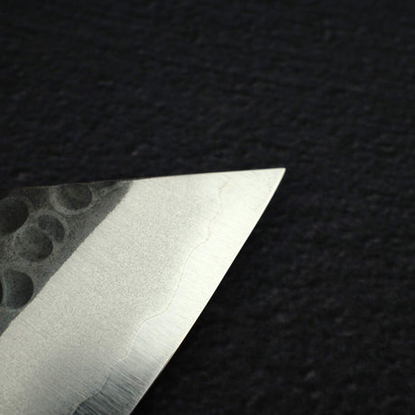 昌景 Koishi AS 文化刀 175mm, 超級青鋼 黑打 鎚目 Knives and Stones 岩刃社 Hearted-shaped 鐵木 Handle