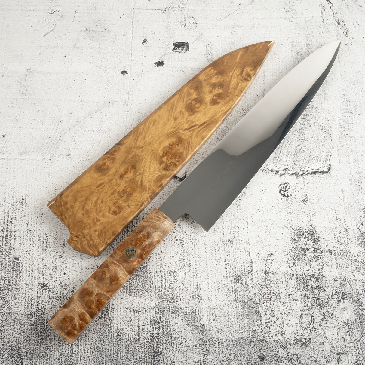 BFCM2025 Old Stock Yoshikazu Ikeda Honyaki White 3 Gyuto 240mm Camphor Set SP2