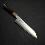 佑成 ZDP-189 Hairline 切付牛刀 210mm, 黑檀木 Handle with Blonde/Marble Ferrule