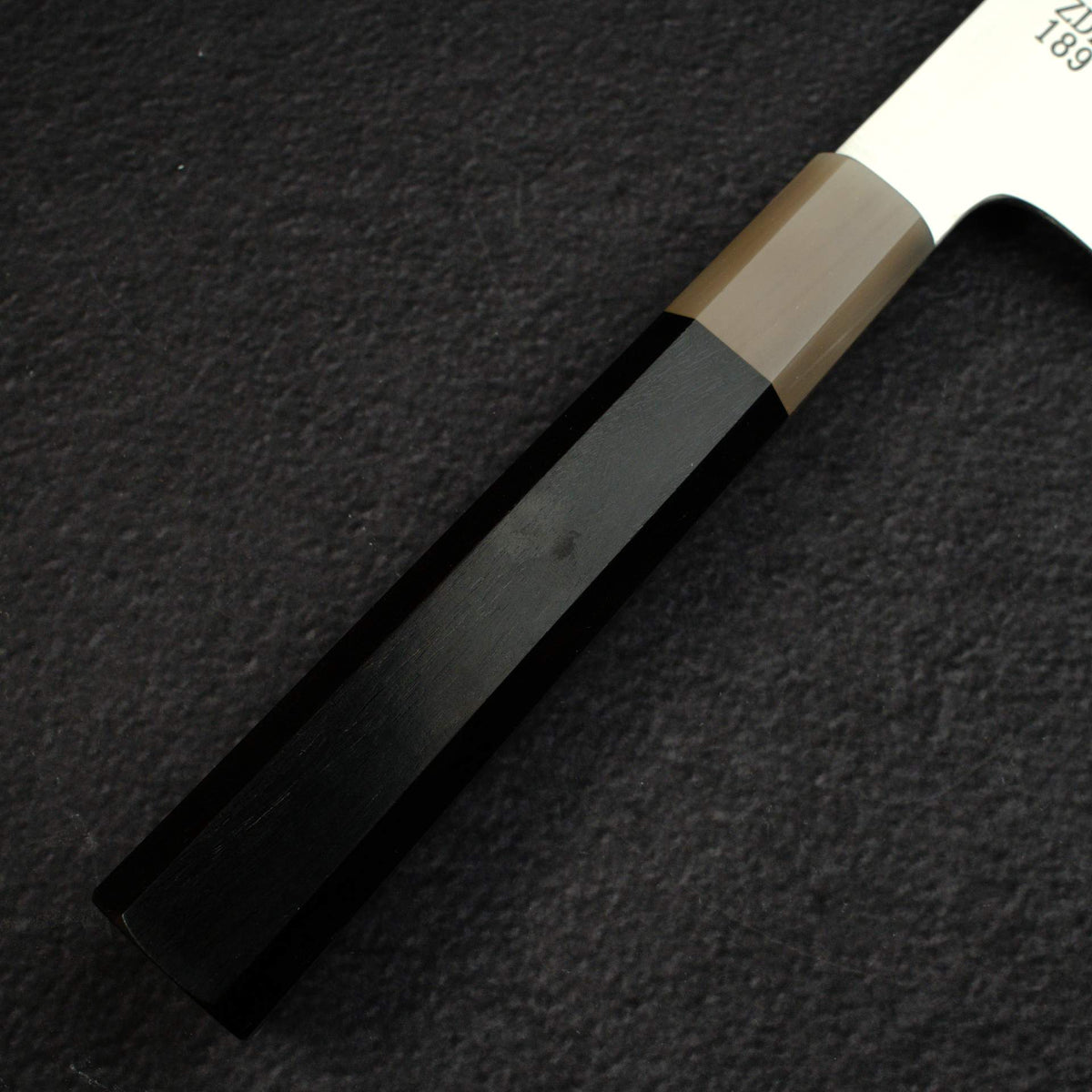 佑成 ZDP-189 Hairline 切付牛刀 210mm, 黑檀木 Handle with Blonde/Marble Ferrule
