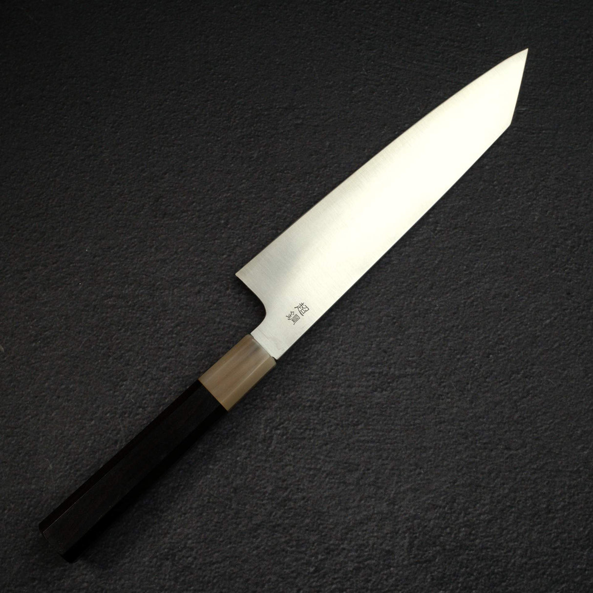 佑成 ZDP-189 Hairline 切付牛刀 210mm, 黑檀木 Handle with Blonde/Marble Ferrule
