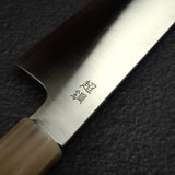 佑成 ZDP-189 Hairline 切付牛刀 210mm, 黑檀木 Handle with Blonde/Marble Ferrule
