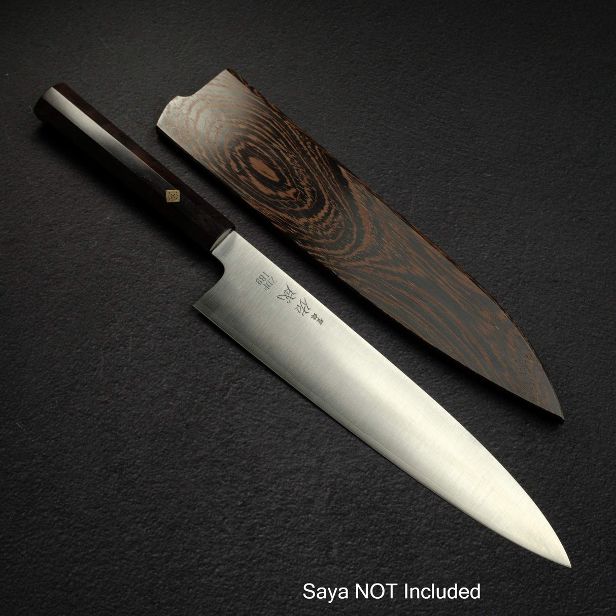 佑成 ZDP-189 髮絲紋牛刀 270mm，纖細黑檀木馬賽克