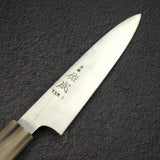 佑成 YXR7 小刀 165mm，黑檀木手柄搭配淺色／大理石紋口金