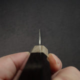 佑成 YXR7 小刀 165mm，黑檀木手柄搭配淺色／大理石紋口金
