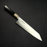 佑成 SG2 髮絲紋 切付牛刀 240mm，黑檀木手柄搭配 金髮/大理石紋 口金