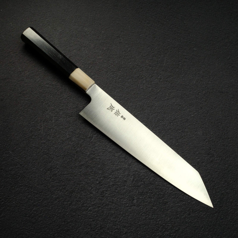 佑成 SG2 髮絲紋 切付牛刀 240mm，黑檀木手柄搭配 金髮/大理石紋 口金
