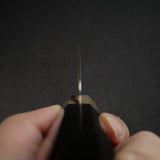 佑成 SG2 髮絲紋 切付牛刀 240mm，黑檀木手柄搭配 金髮/大理石紋 口金