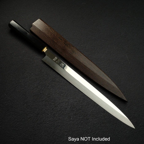 佑成 HAP-40 鏡面 Polished 柳刃 330 mm, 黑檀木 Brass Handle (初心 Engraved))