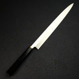 Sukenari HAP40 Mirror Polished Yanagiba 330 mm, Ebony Brass Handle (Hatsukokoro Engraved))
