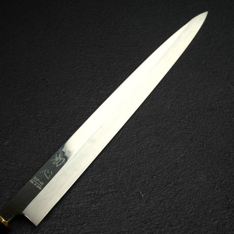 佑成 HAP-40 鏡面 Polished 柳刃 330 mm, 黑檀木 Brass Handle (初心 Engraved))