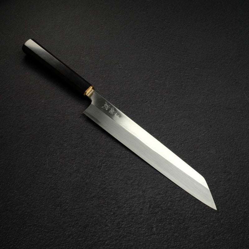 佑成 白鋼二號 切付 切付 240mm, 黑檀木 Brass Handle