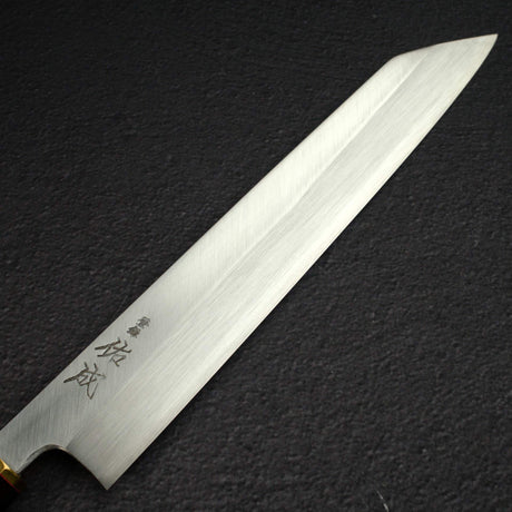 佑成 白鋼二號 切付 240mm，黑檀木黃銅刀柄