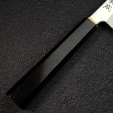 佑成 白鋼二號 切付 240mm，黑檀木黃銅刀柄