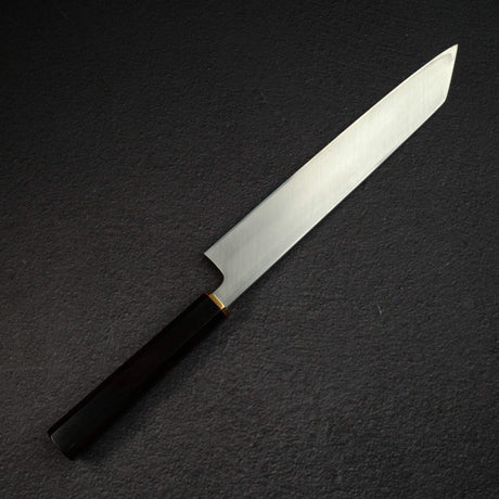 佑成 白鋼二號 切付 240mm，黑檀木黃銅刀柄