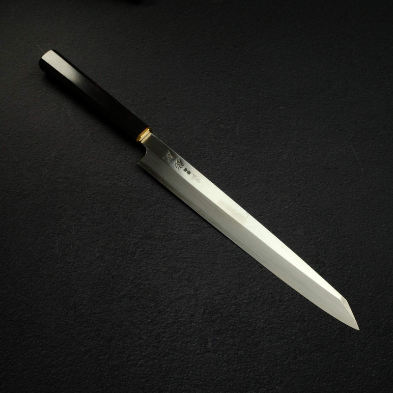 佑成 青鋼二號 切付柳刃 270mm, 黑檀木 Brass Handle