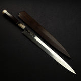 佑成 VG-10 大馬士革 柳刃 330mm, 黑檀木 Three Spacer Handle
