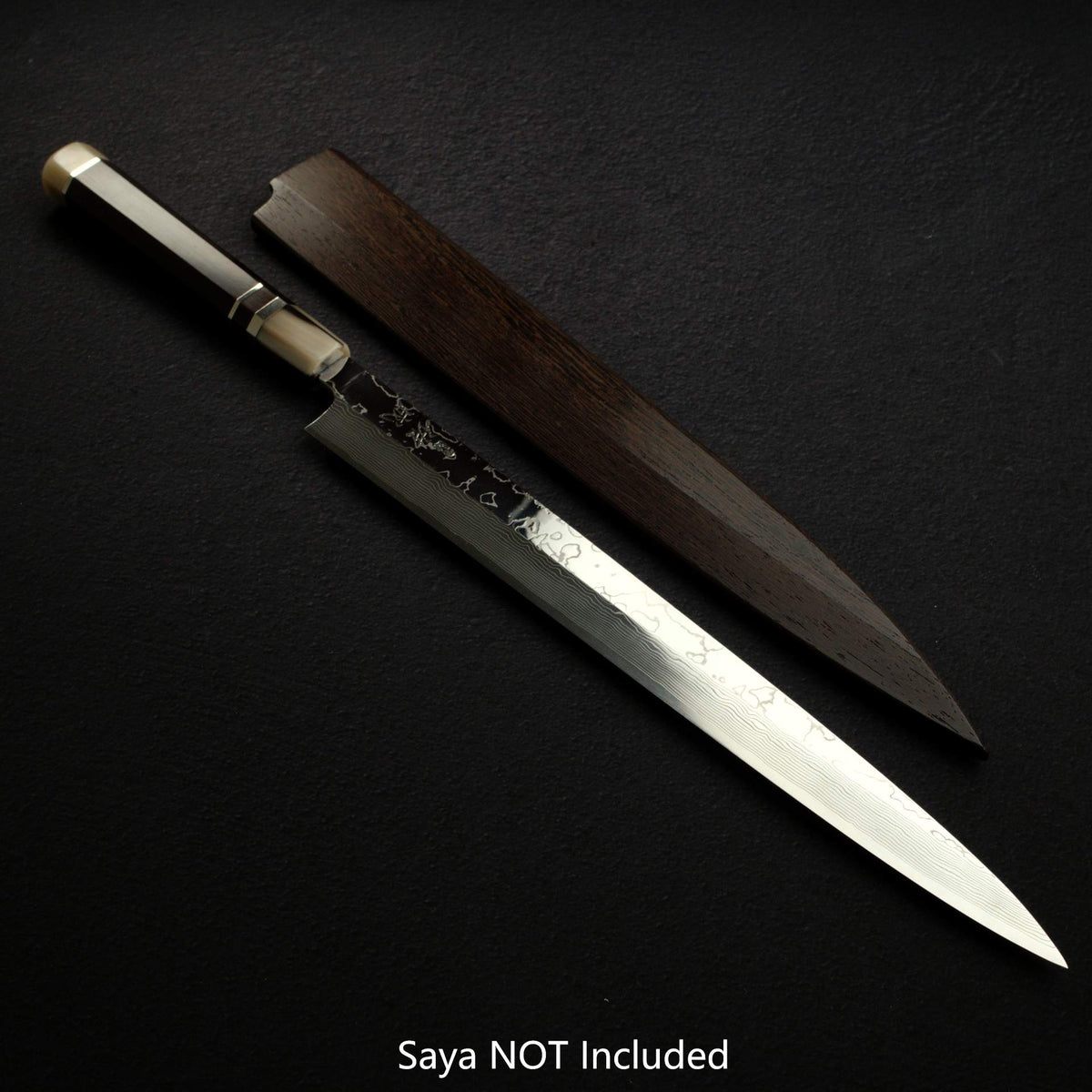 佑成 VG-10 大馬士革 柳刃 330mm, 黑檀木 Three Spacer Handle