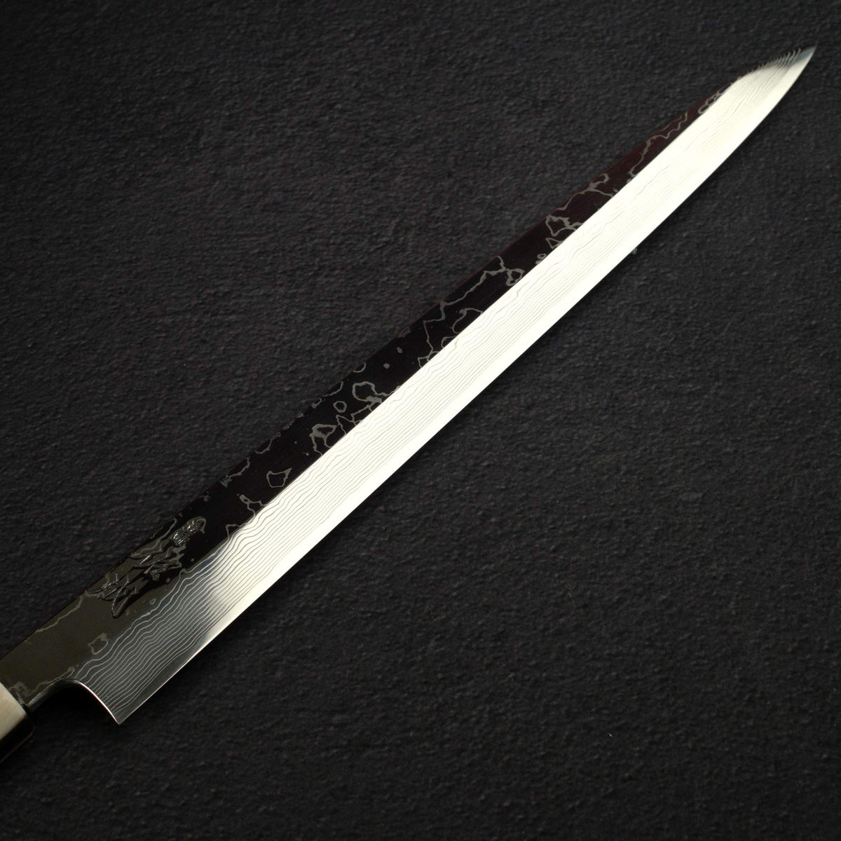 佑成 VG-10 大馬士革 柳刃 330mm, 黑檀木 Three Spacer Handle