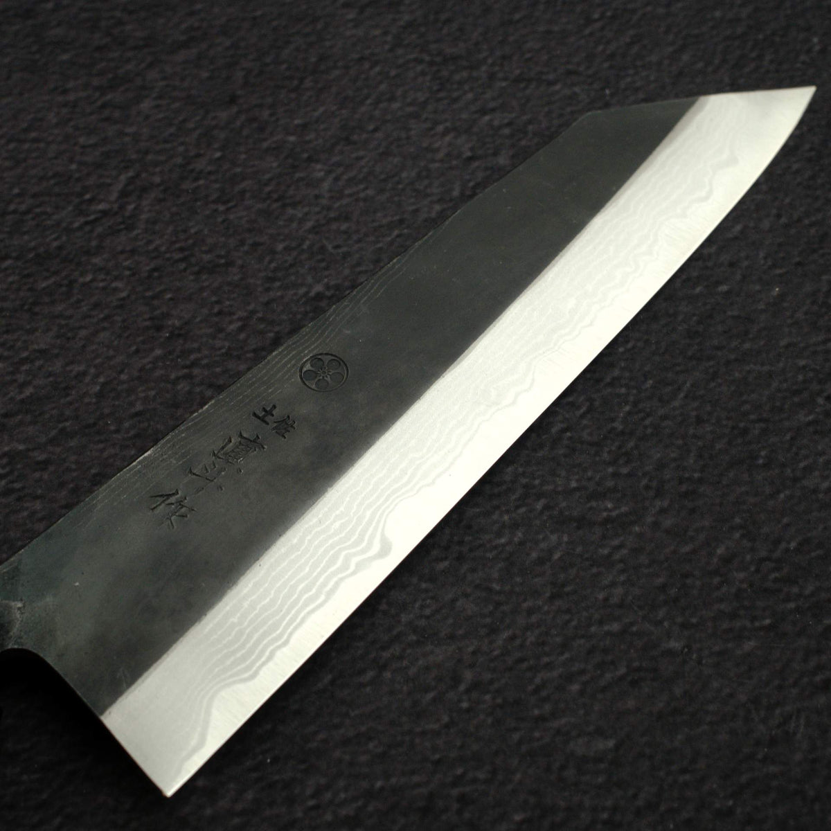 Naoto 青鋼一號 大馬士革 黑打 文化刀 180mm