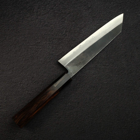 Naoto 青鋼一號 大馬士革 黑打 文化刀 180mm