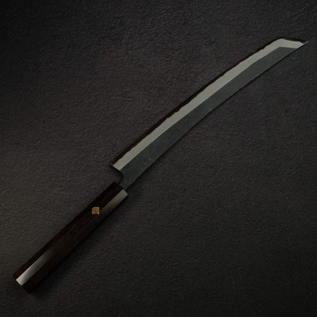 Tsunehisa Blue 2 "Samurai" Sakimaru Sujihiki 300mm, Ebony with Mosaic Pin Handle