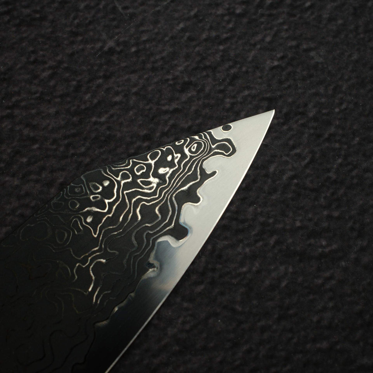 初心 流冰 SG2 Black 大馬士革 切付牛刀 210mm 黑檀木
