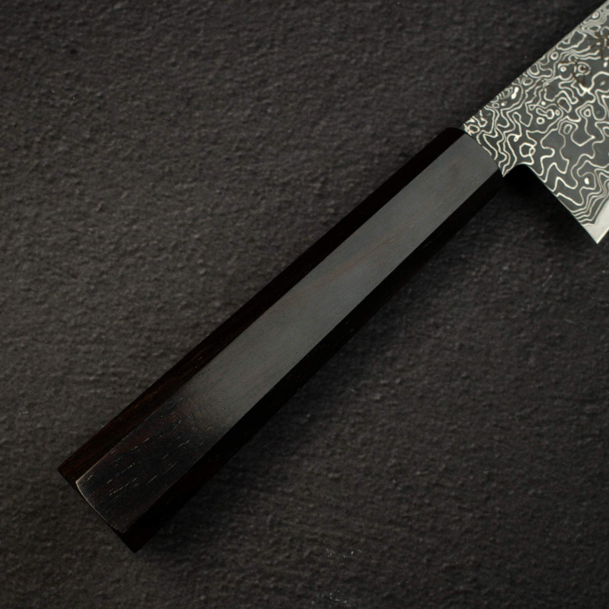 初心 流冰 SG2 Black 大馬士革 切付牛刀 210mm 黑檀木