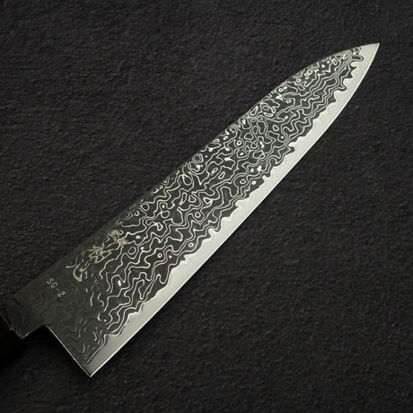 初心 流冰 SG2 Black 大馬士革 牛刀 210mm 黑檀木