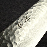 Hatsukokoro Hayabusa VG10 Damascus Tsuchime Sujihiki 270mm Ebony Handle