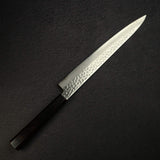 Hatsukokoro Hayabusa VG10 Damascus Tsuchime Sujihiki 270mm Ebony Handle