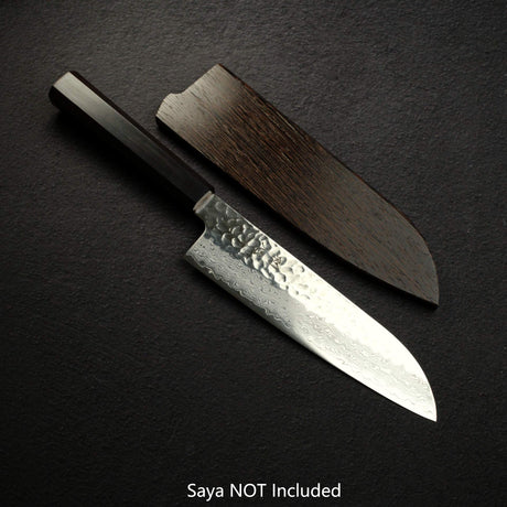 初心 隼 VG-10 大馬士革 鎚目 三德刀 180mm 黑檀木 Handle