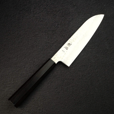 初心 隼 VG-10 大馬士革 鎚目 三德刀 180mm 黑檀木 Handle